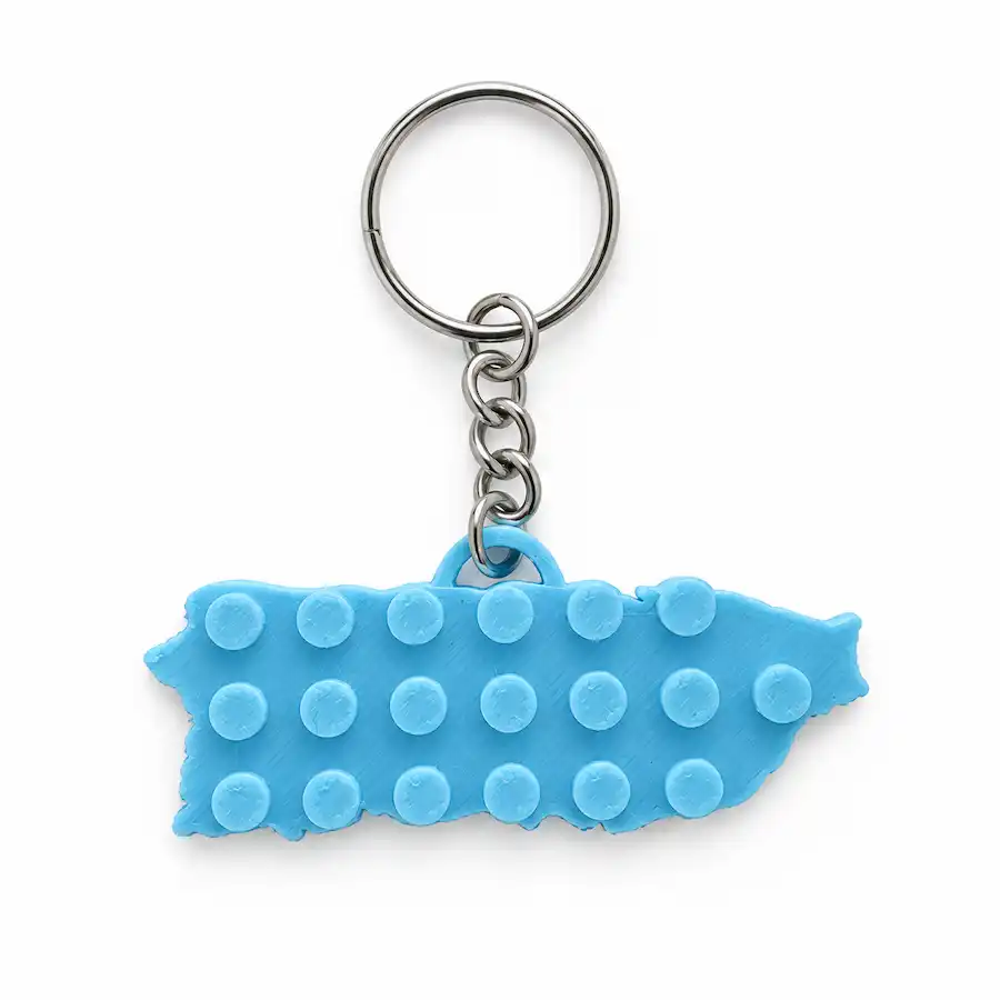 Boricua Brick – Puerto Rico Keychain